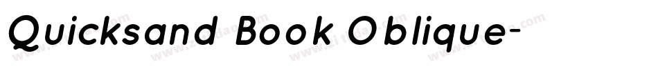 Quicksand Book Oblique字体转换